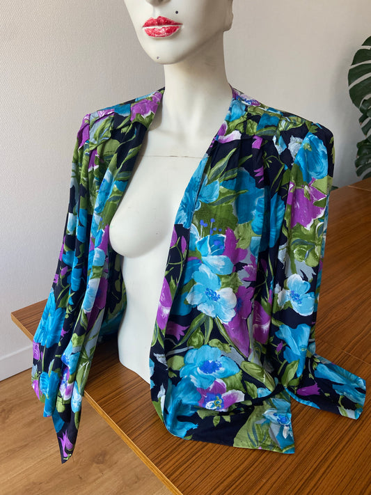 Chemise ouverte fleurie