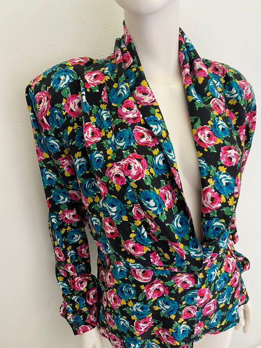 Chemise cache-coeur fleurie