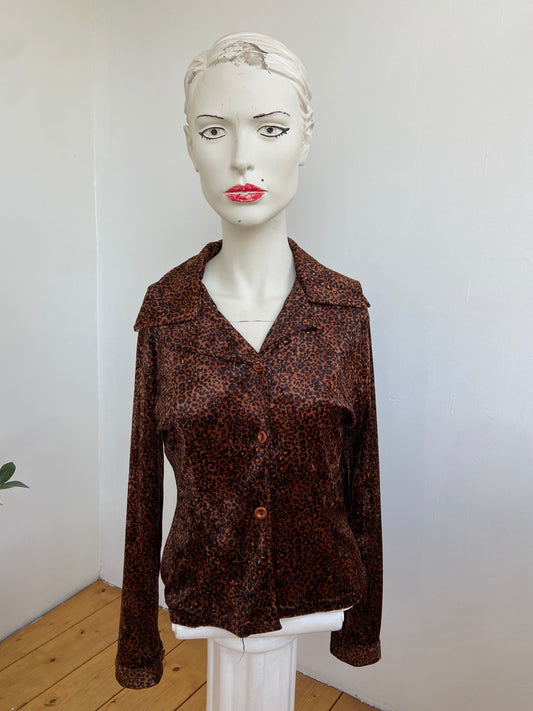 Chemise velours panthère