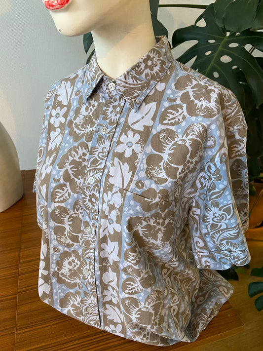 Chemise Hawaï grise