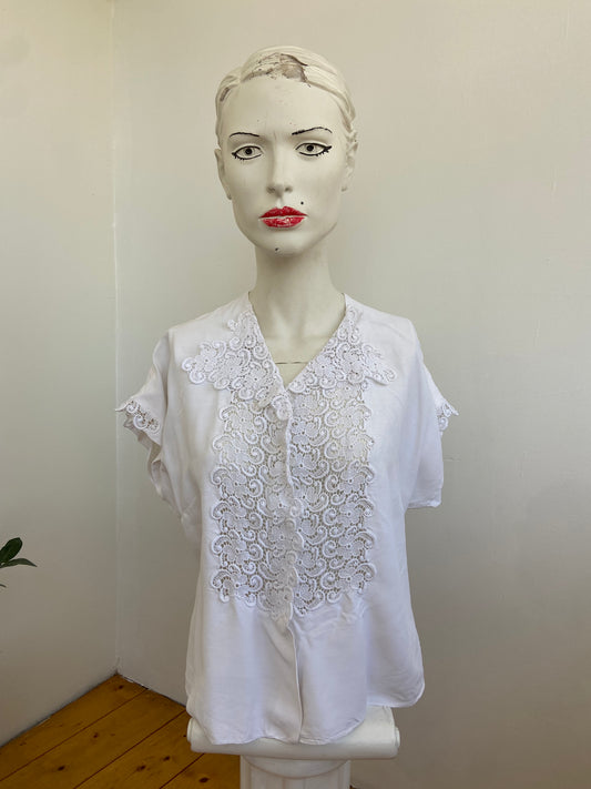 Chemise plastron ajouré