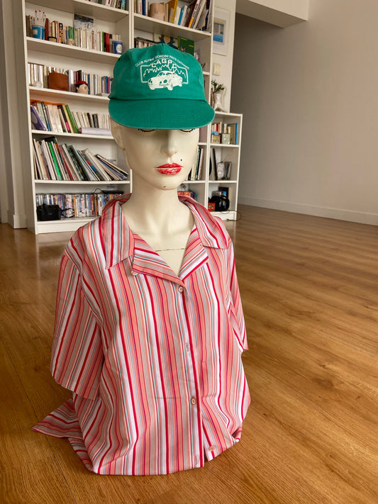 Chemise rayée rose