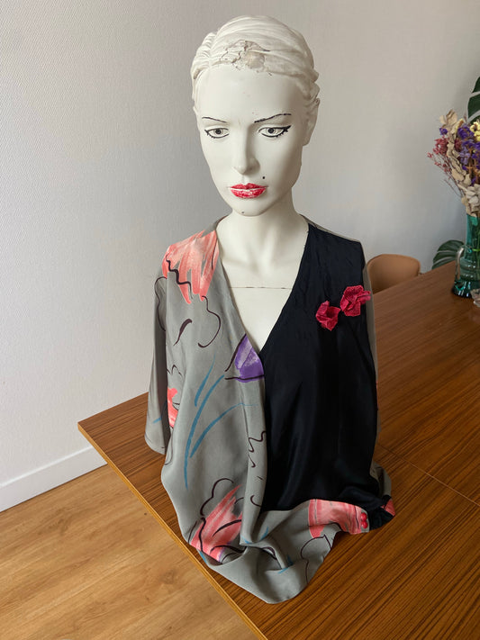 Chemise cache-coeur kaki