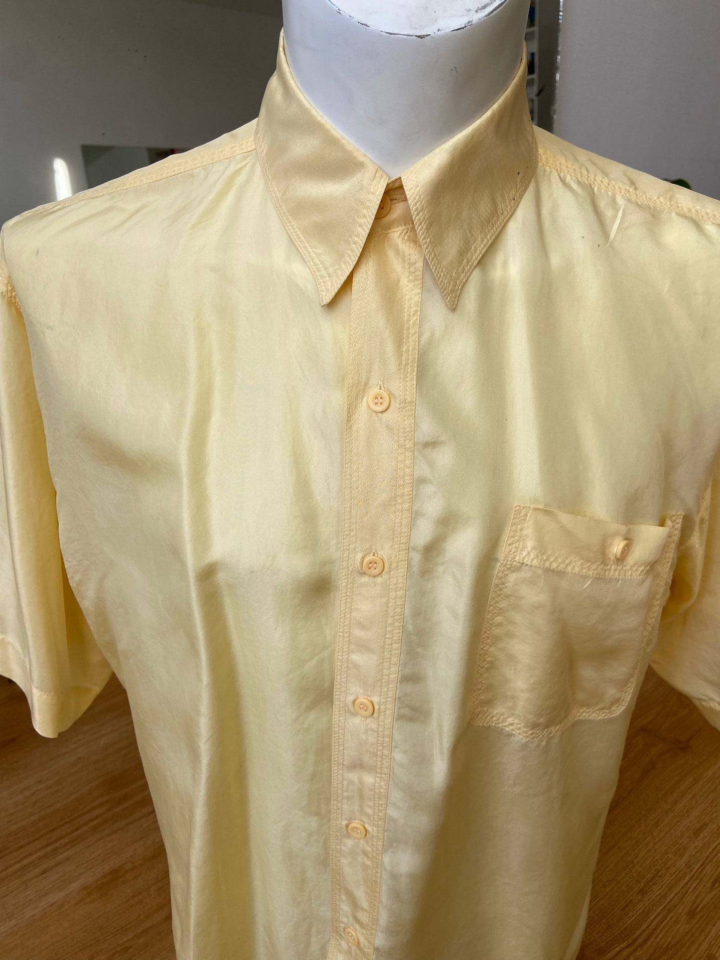 Butter silk shirt