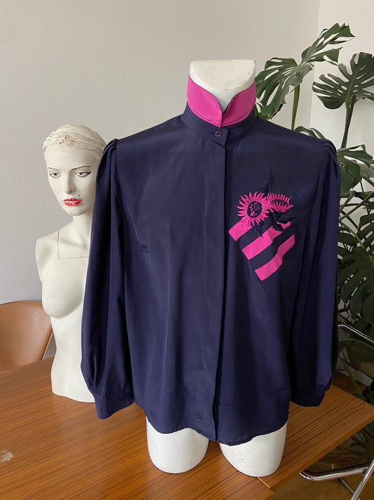 Chemise tournesols fuschia