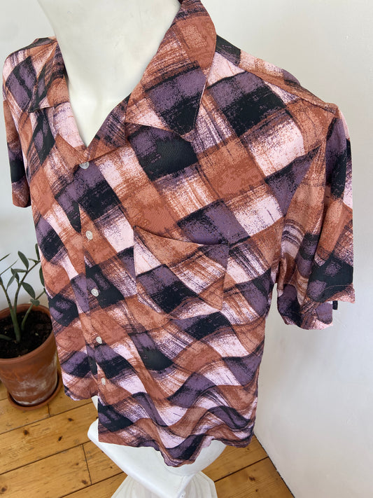 Chemise tressage violet