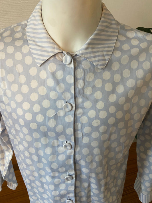 Chemise mix pois-rayures