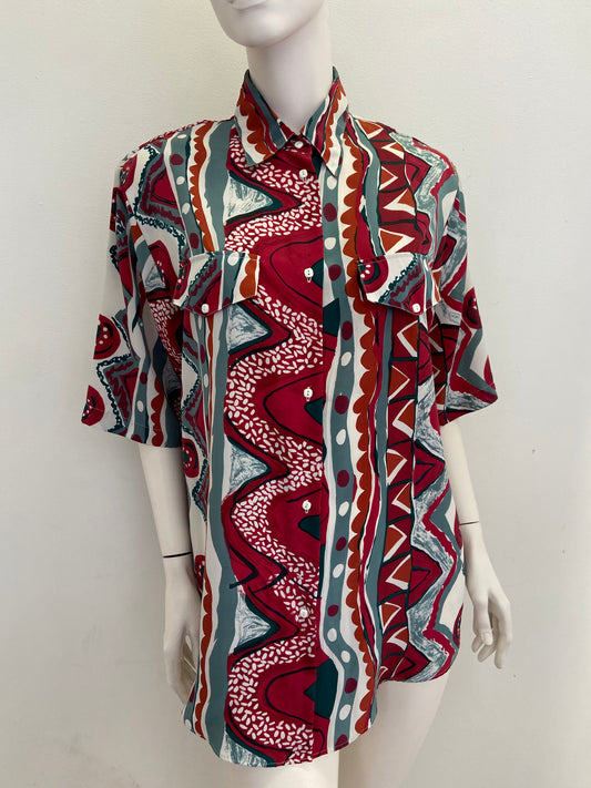 Chemise serpentins zigzag