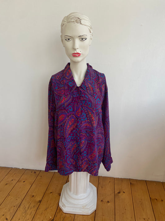 Chemise cachemire violette