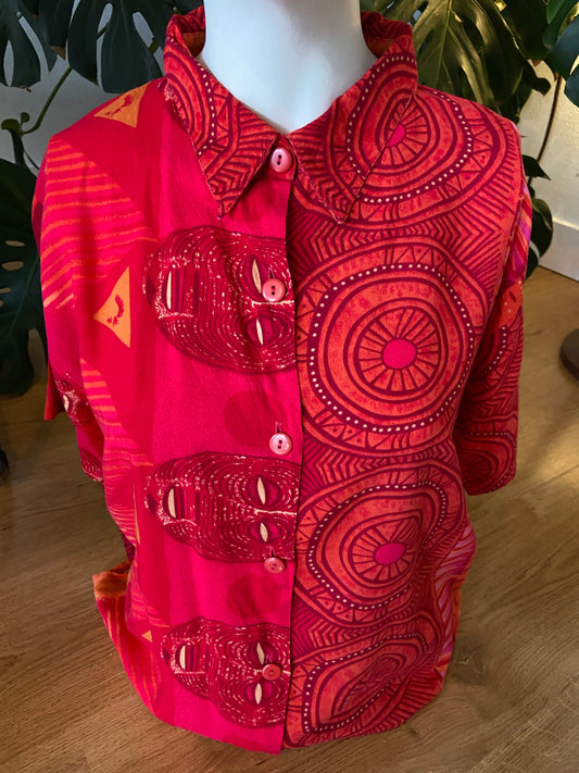Chemise masques rouges