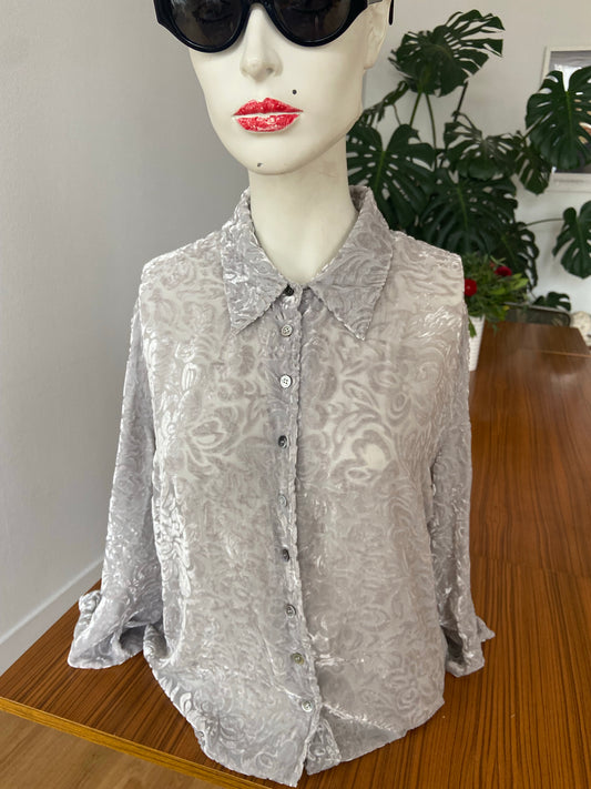 Chemise velours arabesques