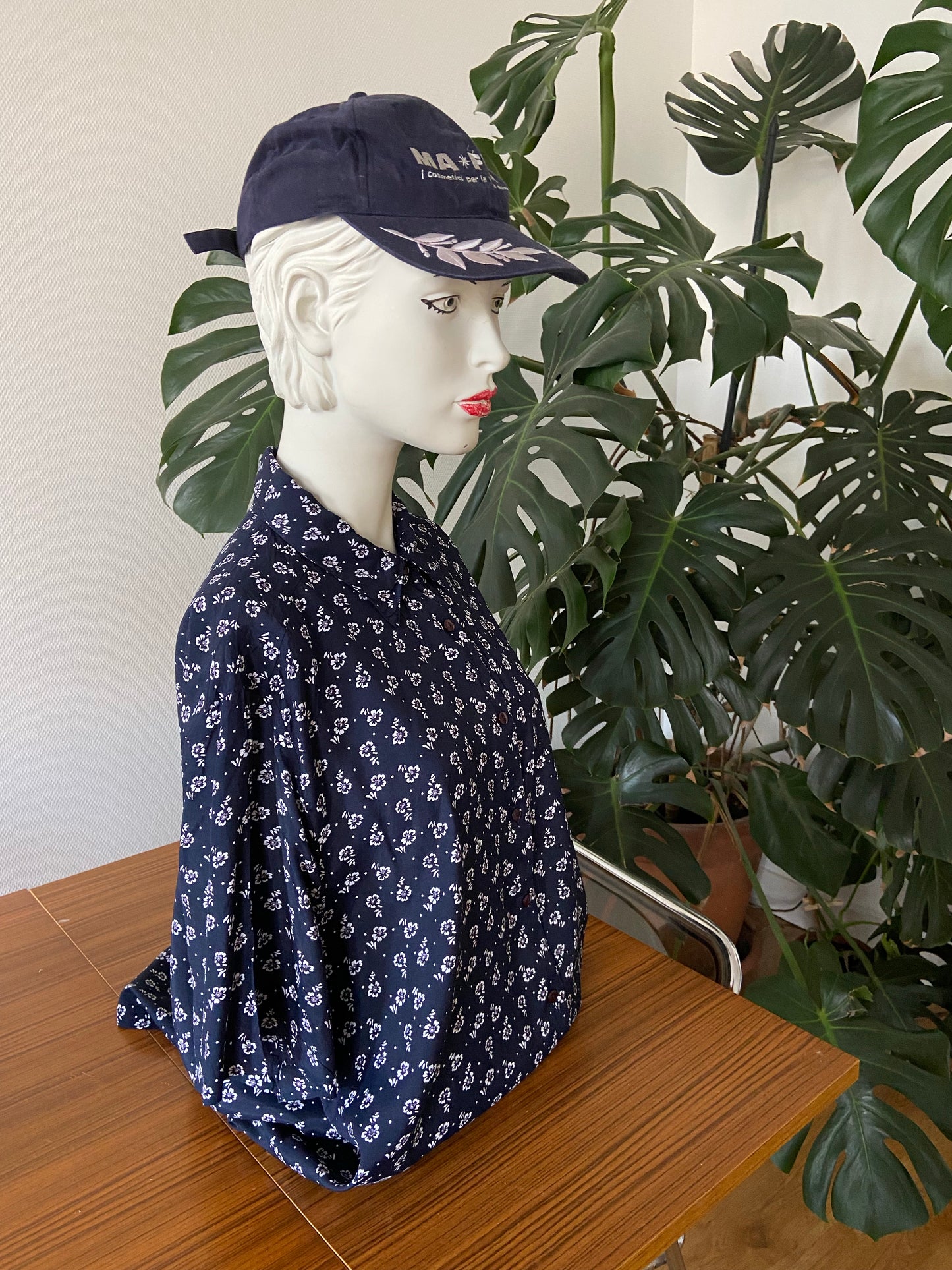 Floral navy shirt