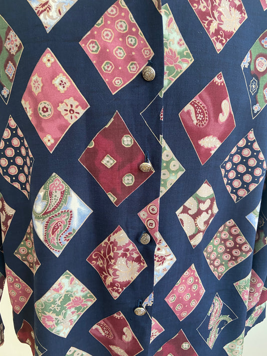 Chemise losanges burgundy
