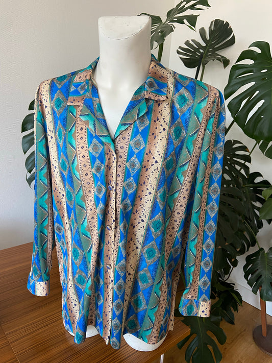 Chemise losanges bleus