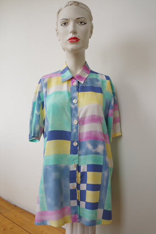 Chemise pavés pastels
