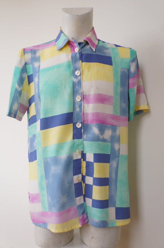 Chemise pavés pastels