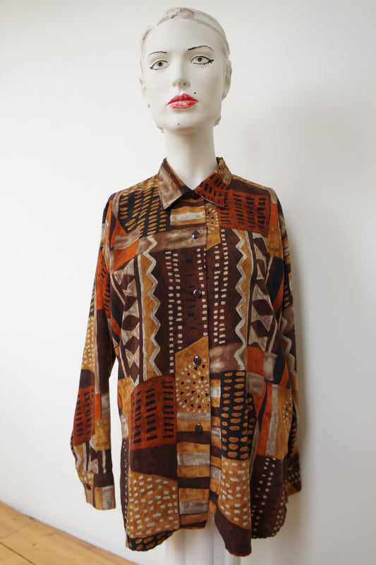 Chemise multi brown