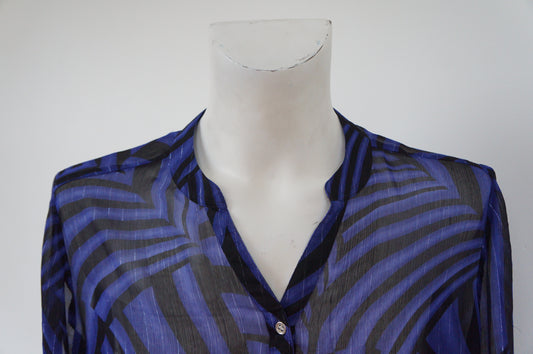 Chemise tigrée bleue