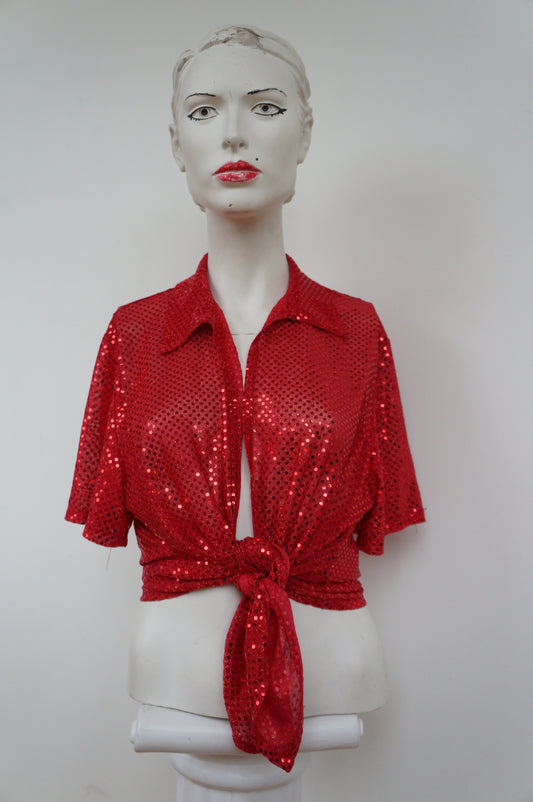 Chemise sequins rosso