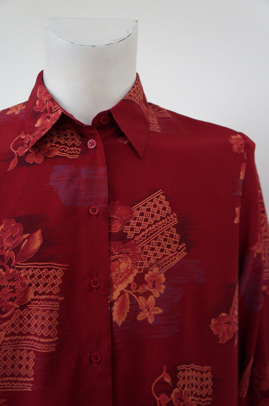 Chemise berger bordeaux