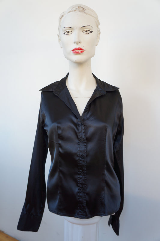 Chemise satin nero